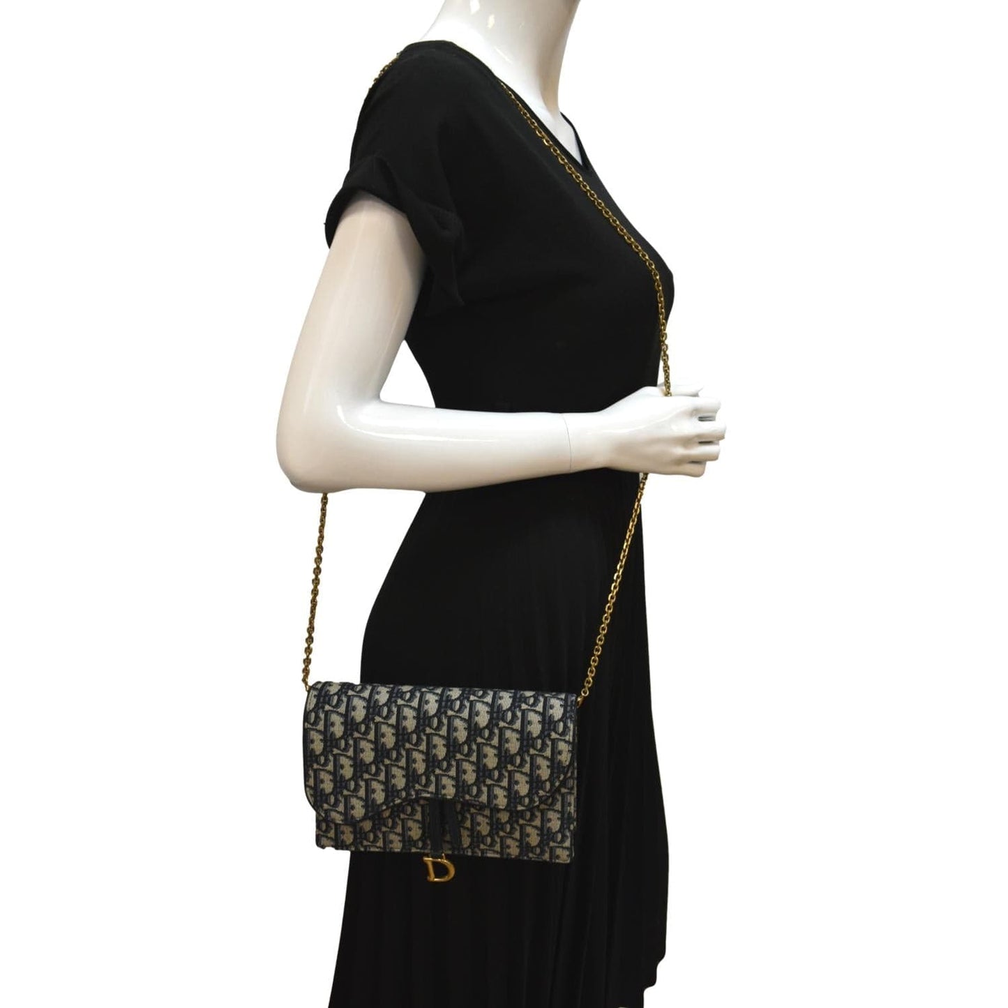 Dior Christian Saddle Oblique Jacquard Pouch Crossbody Bag Multicolor