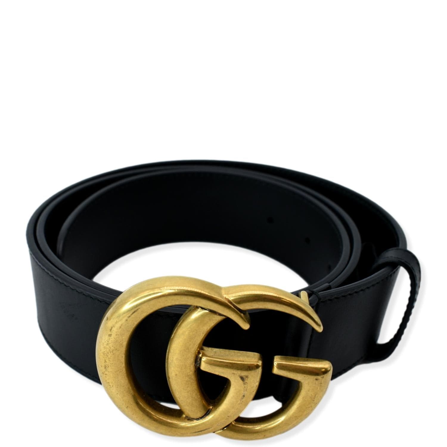 Gucci Double Buckle Belt Handbag Leather Black Accessory Belt 1