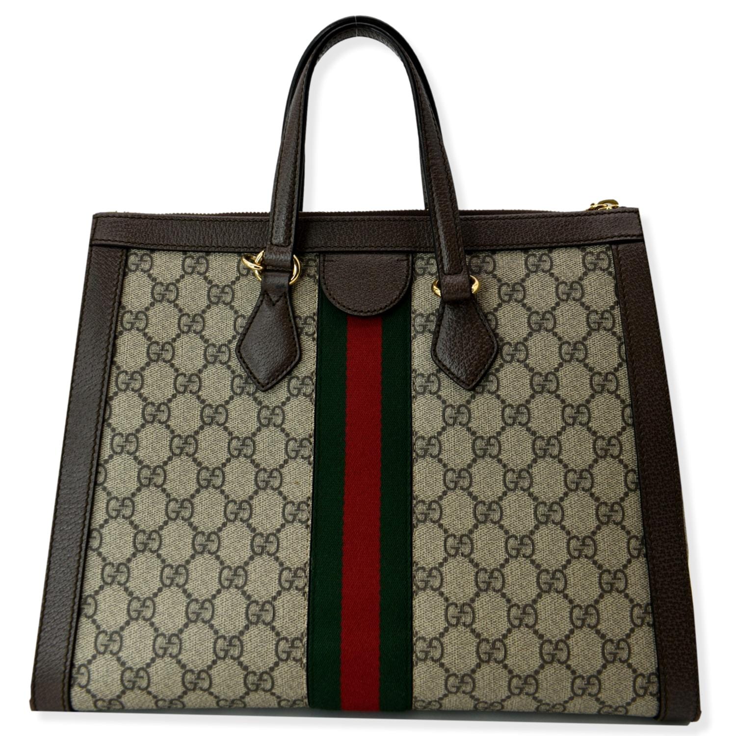 Gucci Ophidia Supreme Tote Shoulder Bag Beige Medium