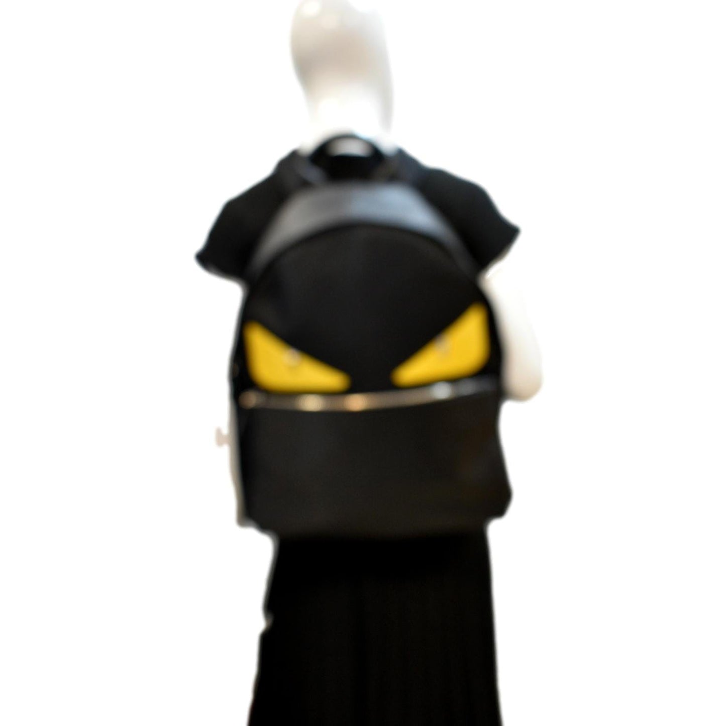 Fendi Monster Eyes Backpack Bag Nylon Black Large