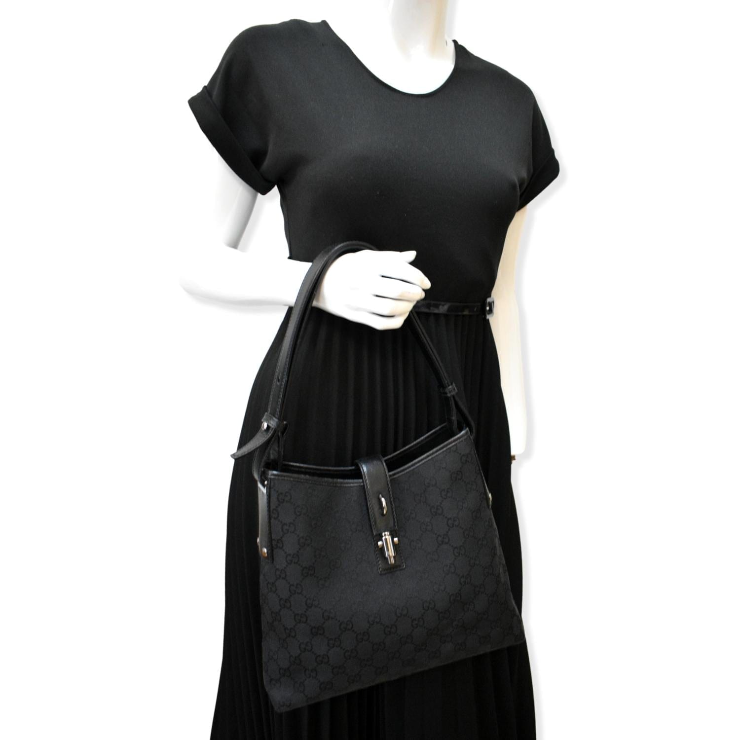 Gucci Piston Tote Bag Monogram Black