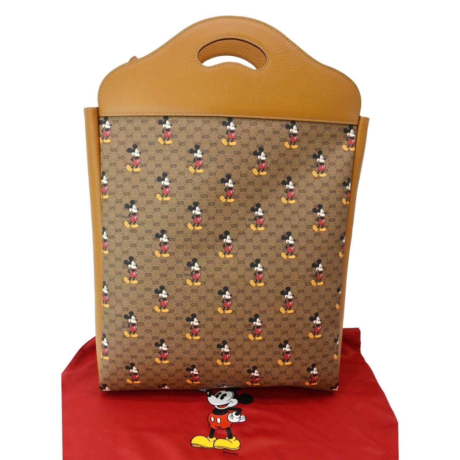 Gucci Disney Mickey Mo Supreme Crossbody Bag Canvas Beige