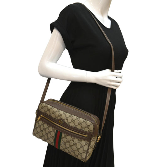 Gucci Ophidia Supreme Crossbody Bag Beige