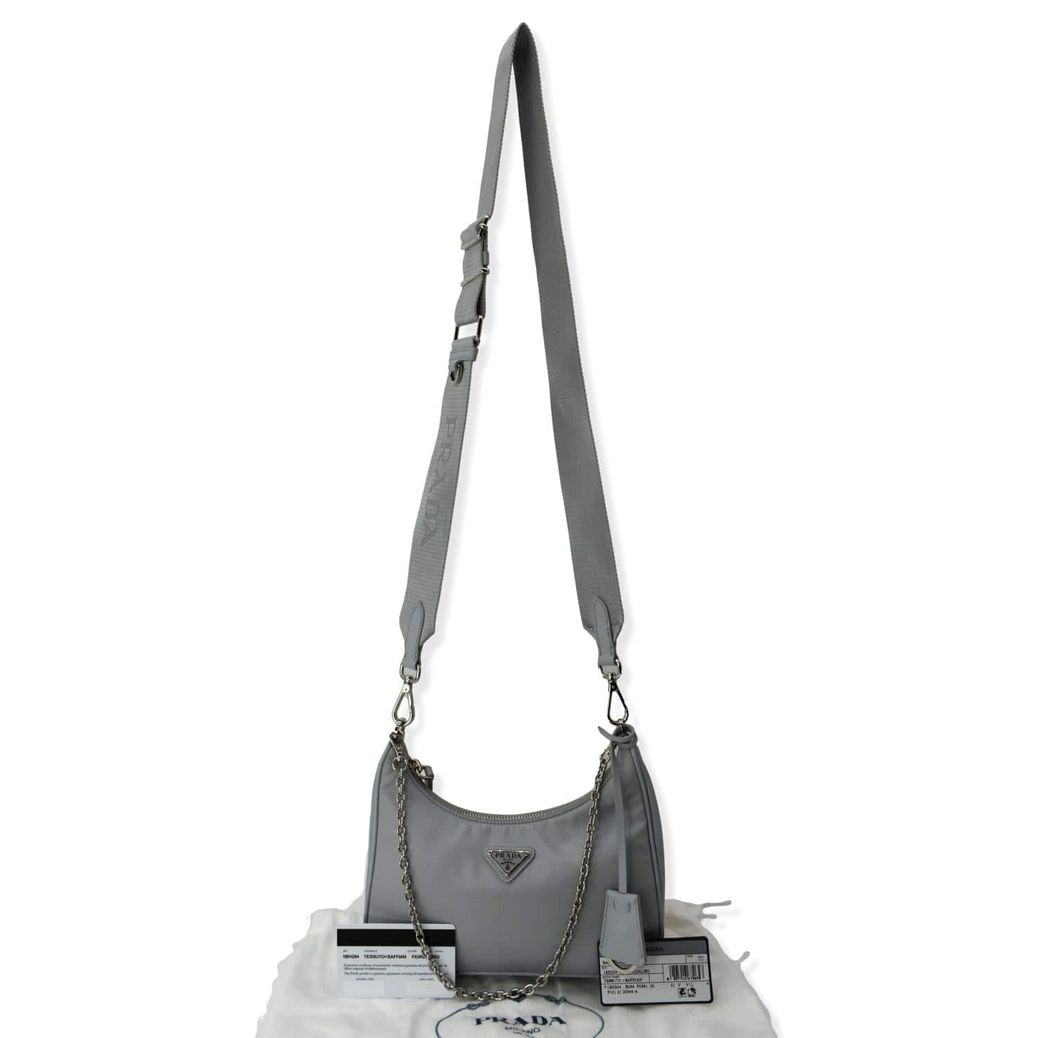 Prada Re Edition Shoulder Bag Grey Hot Deals Nylon Gray