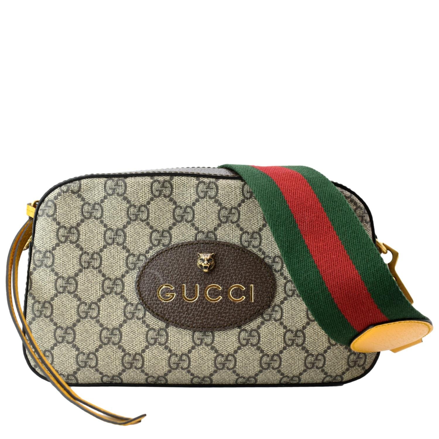Gucci Neo Supreme Messenger Bag Canvas Beige Crossbody Bag Messenger Bag