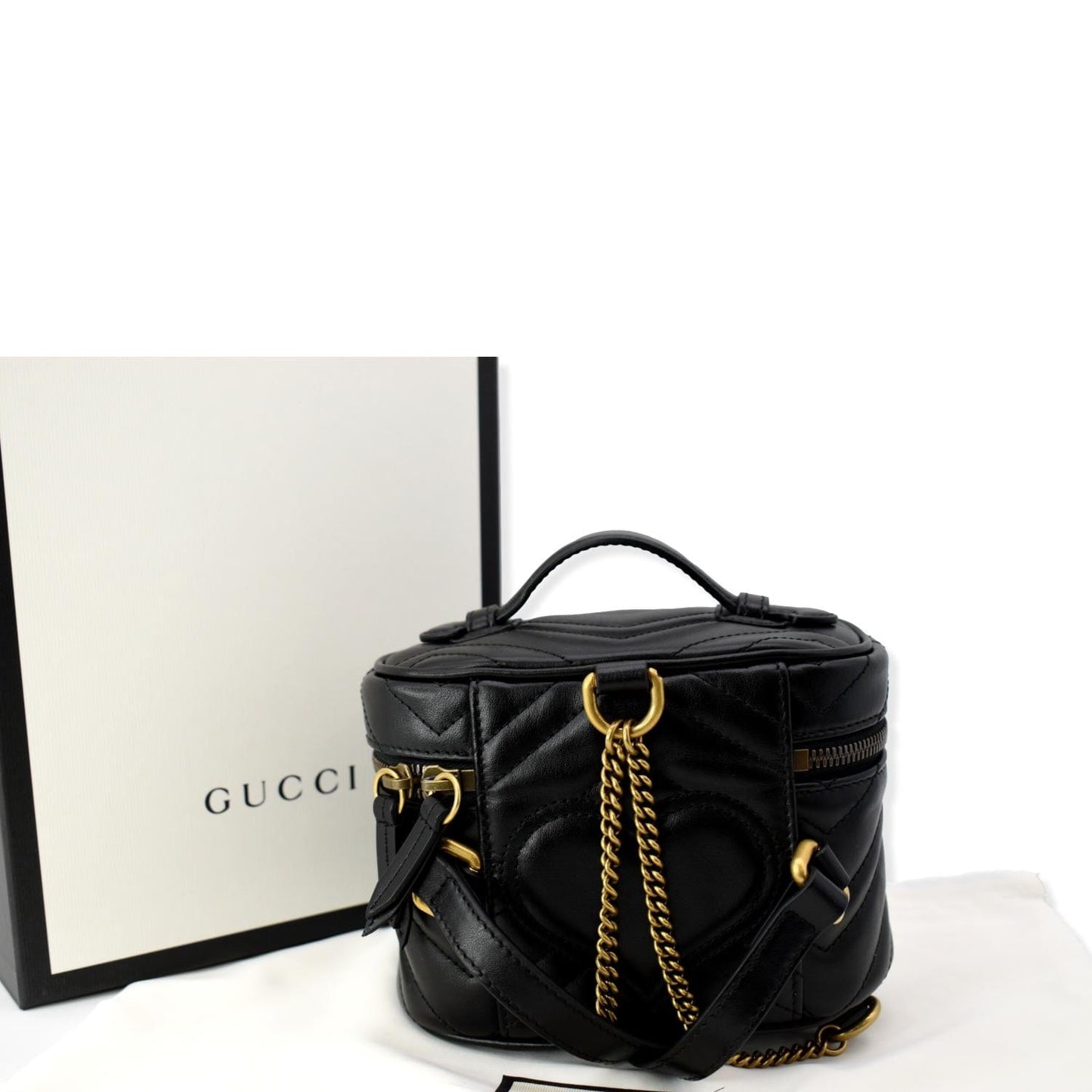 Gucci Marmont Backpack Bag Leather Black
