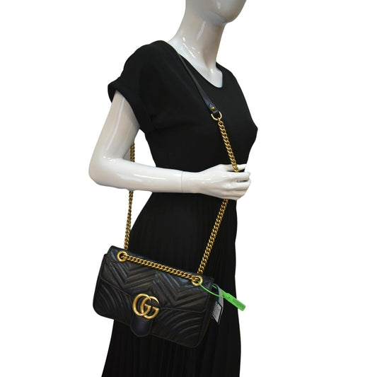 Gucci Marmont Small Crossbody Bag Leather Matelasse Small 443498