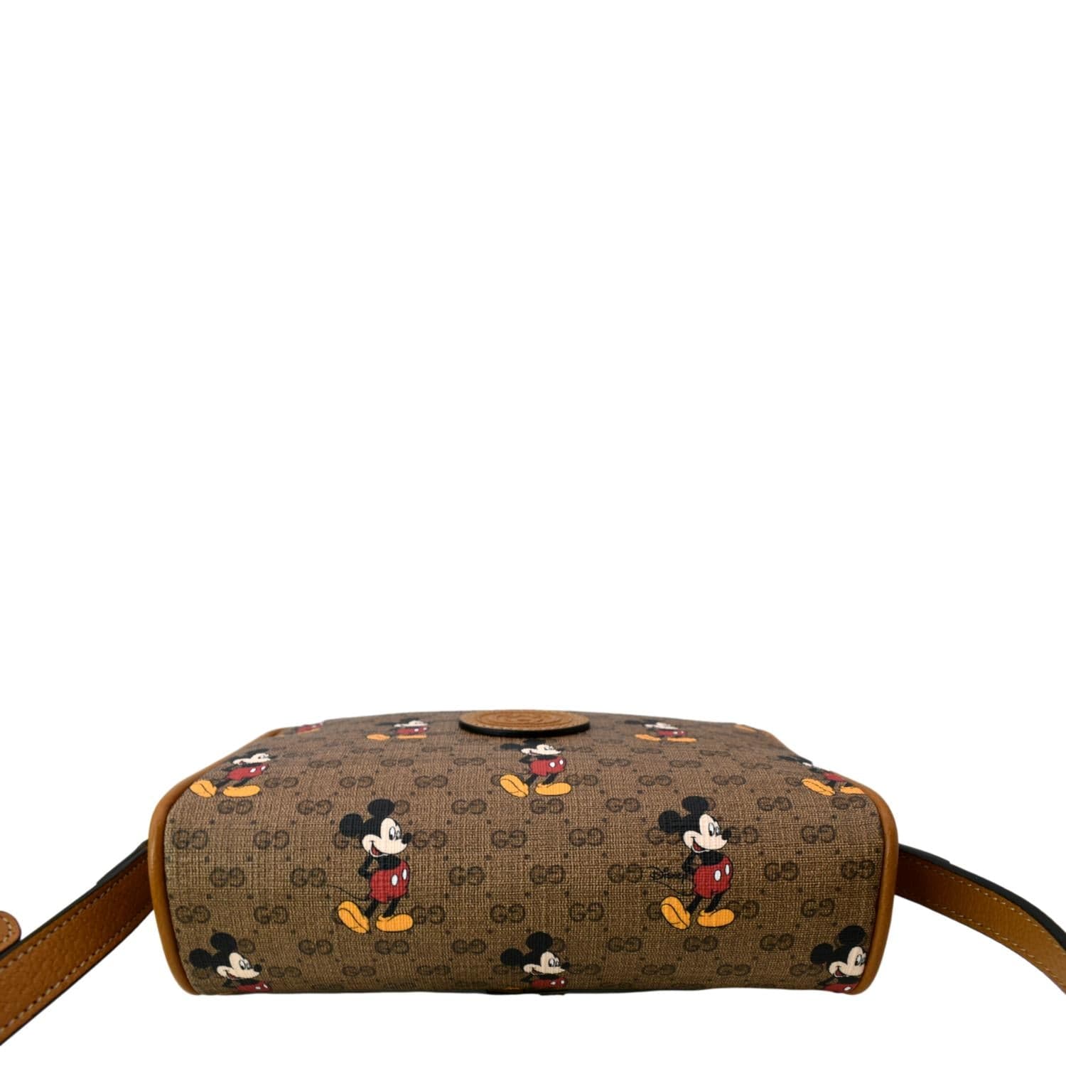 Gucci Disney Mickey Mo Supreme Coated Crossbody Bag Canvas Brown Mo 602536