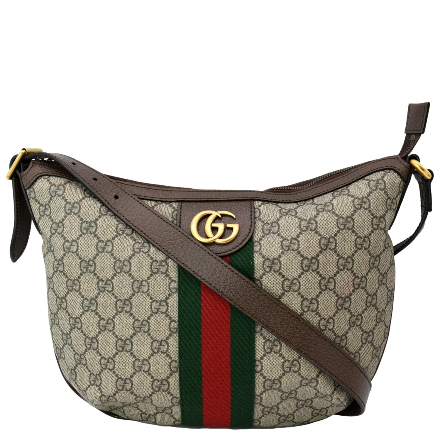 Gucci Ophidia Supreme Shoulder Bag Canvas Beige