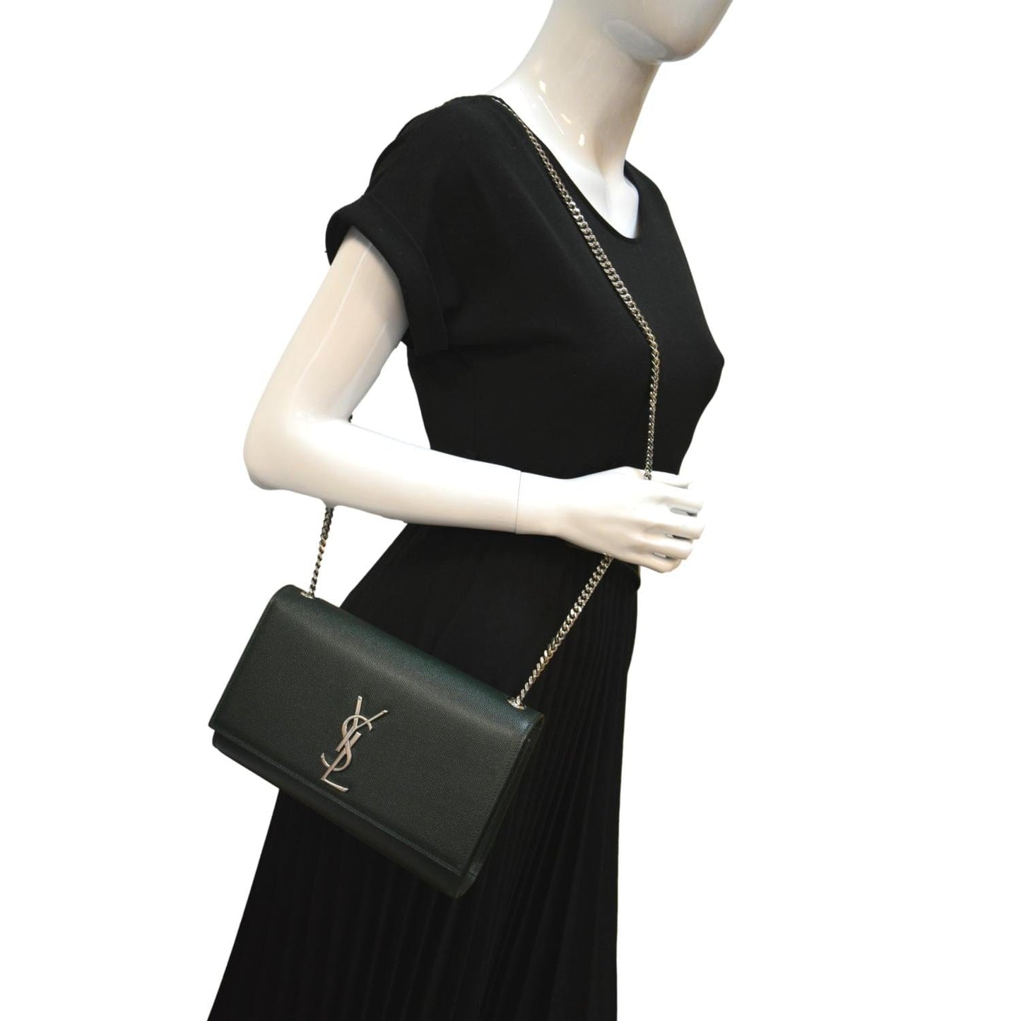 YSL Saint Laurent Saint Kate Crossbody Bag Leather Green