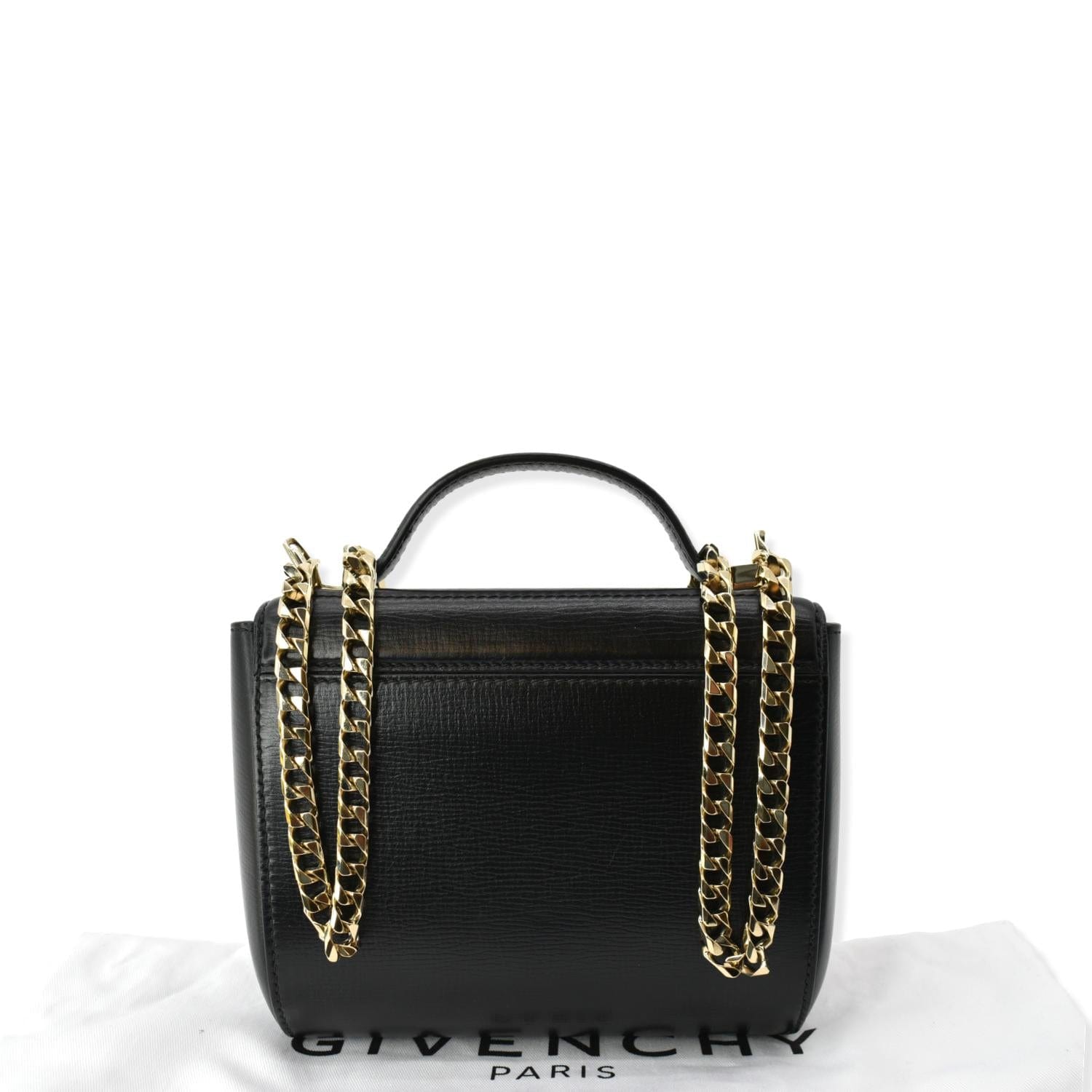 Givenchy Pandora Box Chain Crossbody Bag Leather Black