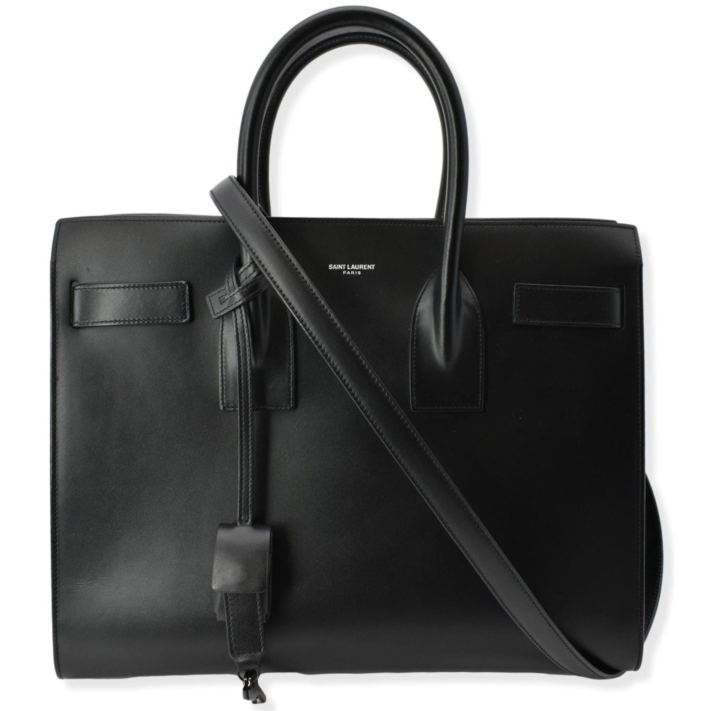 YSL Saint Laurent Saint Sac De Jour Shoulder Bag Leather Black
