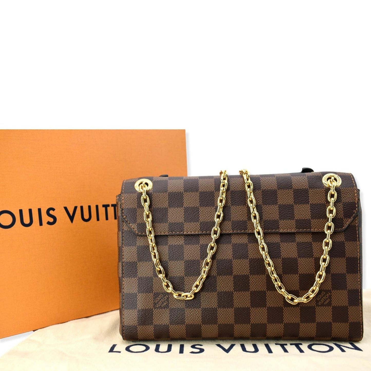 Louis Vavin Pm Damier Ebene Crossbody Bag Brown