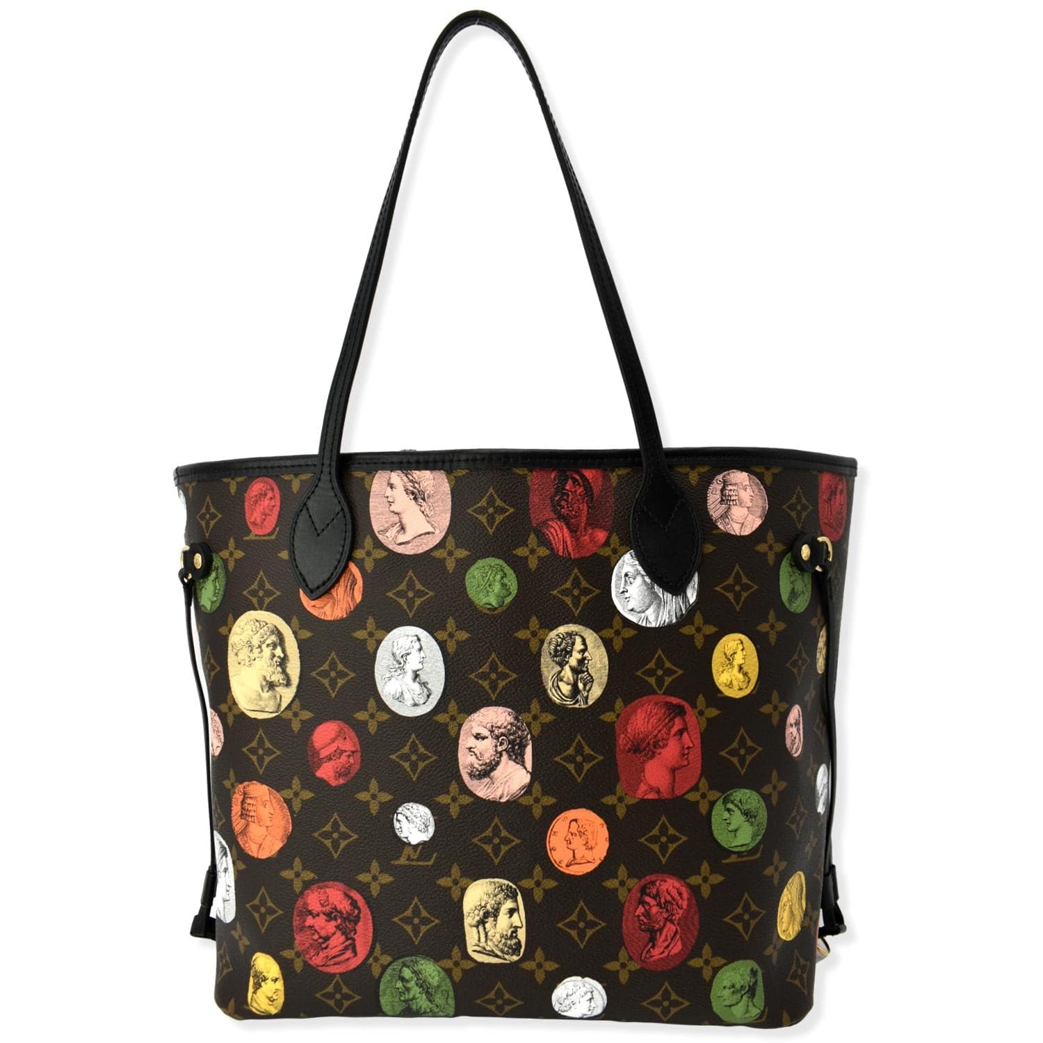 Louis Neverfull Mm Fornasetti Cameo Tote Bag Canvas Monogram