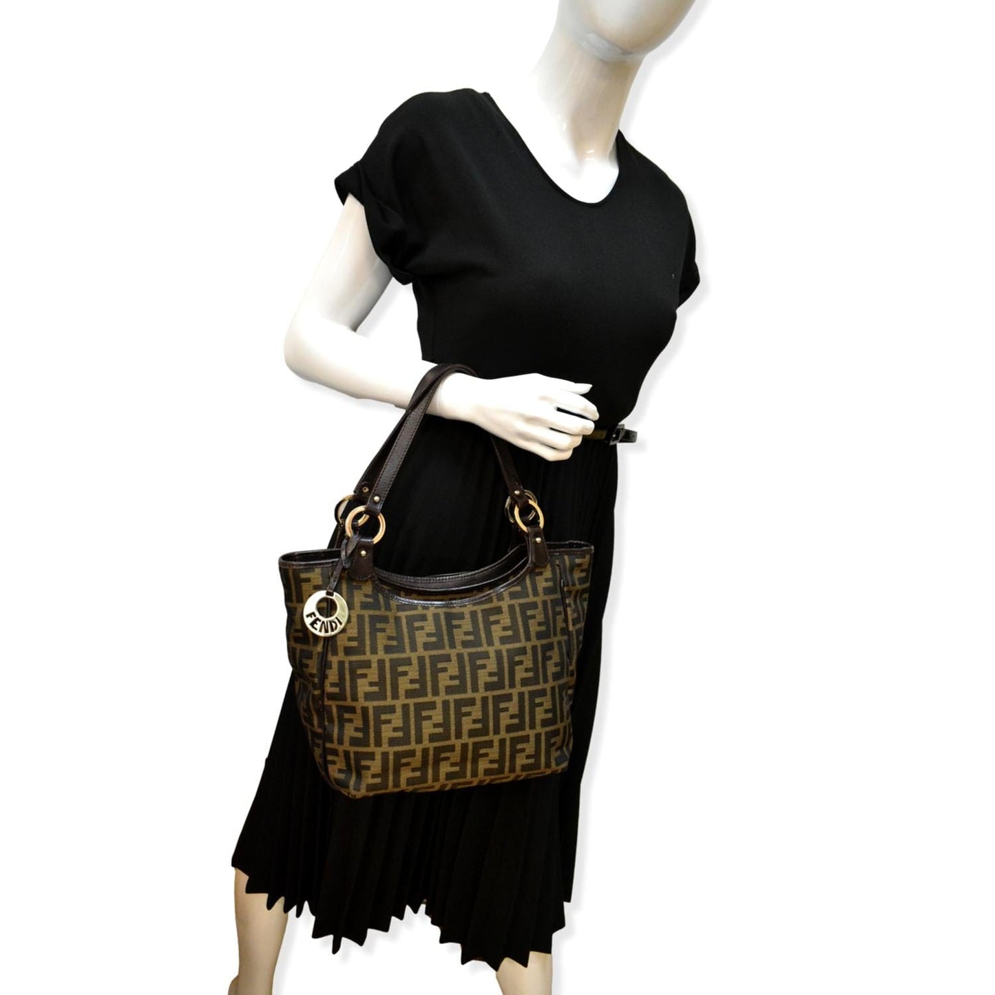 Fendi Chef Zucca Tote Bag Tobacco Canvas Brown