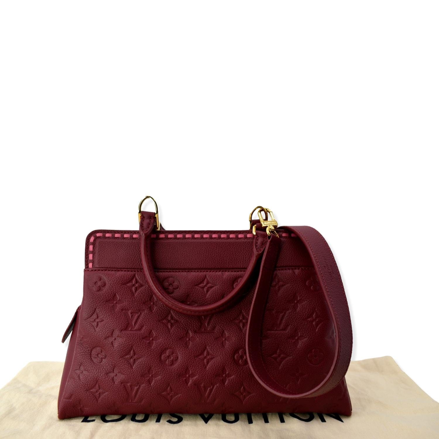 Louis Vosges Mm Empreinte Shoulder Bag Raisin Leather