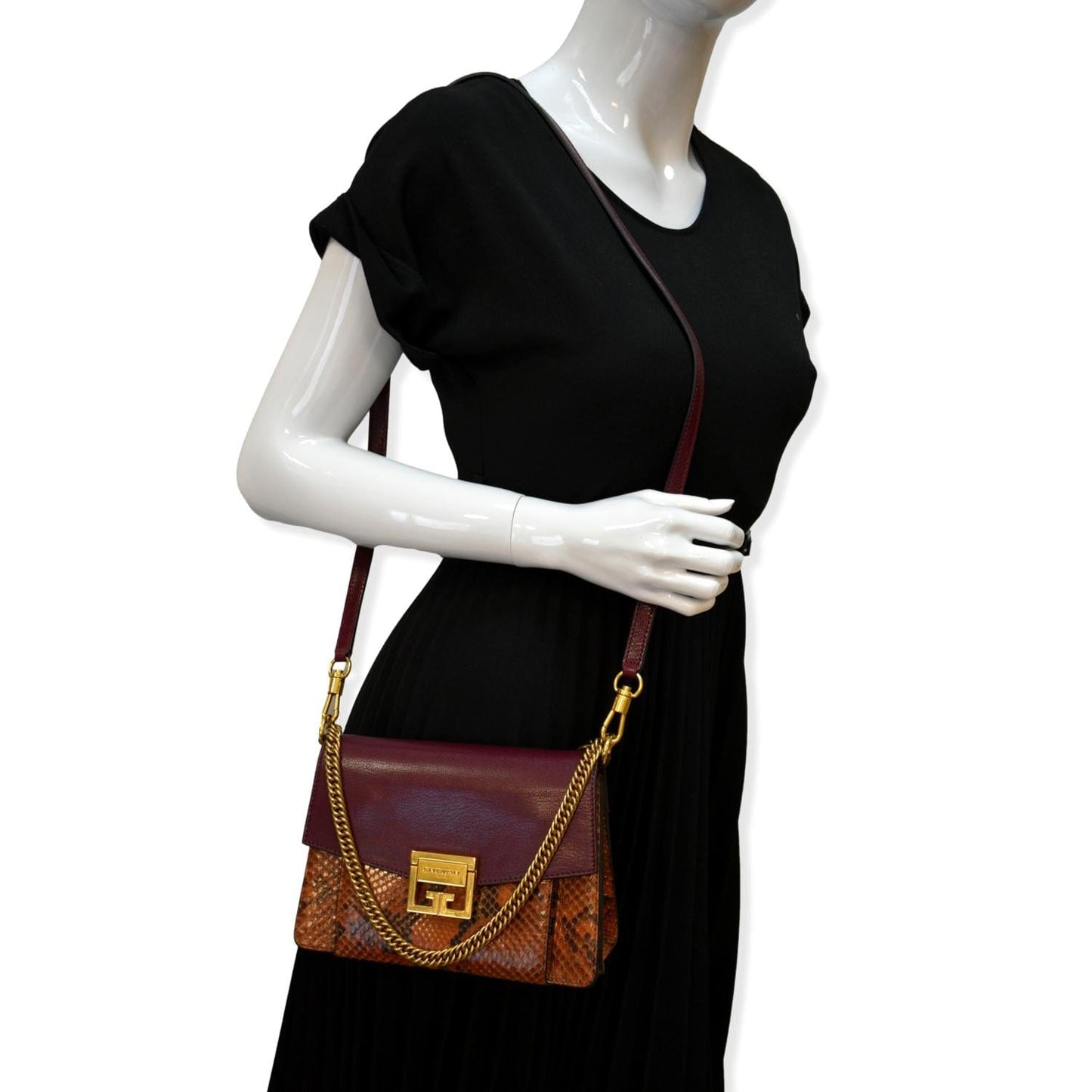 Givenchy Python Shoulder Bag Multicolor Leather Small