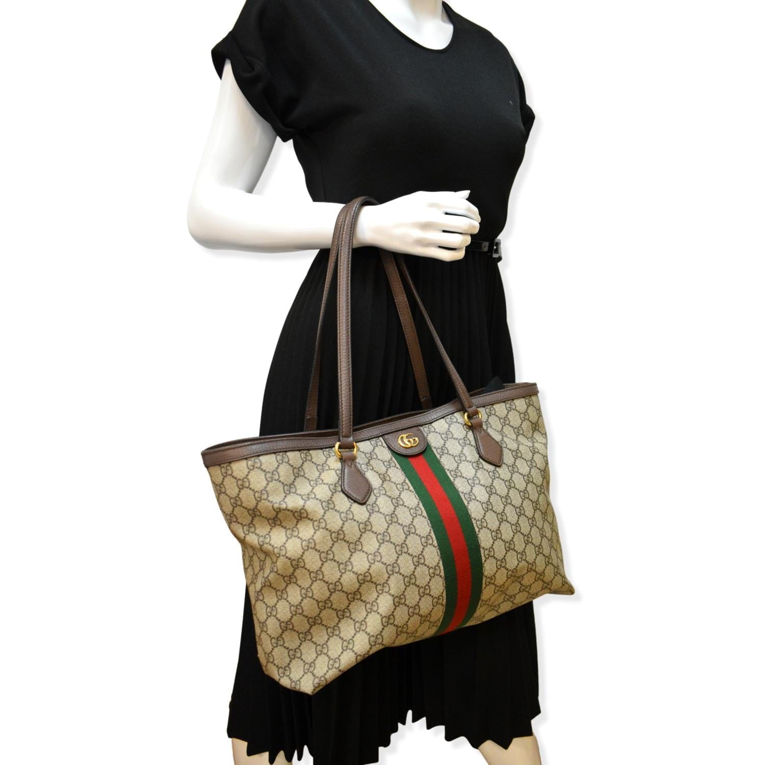 Gucci Ophidia Supreme Tote Bag Canvas Beige
