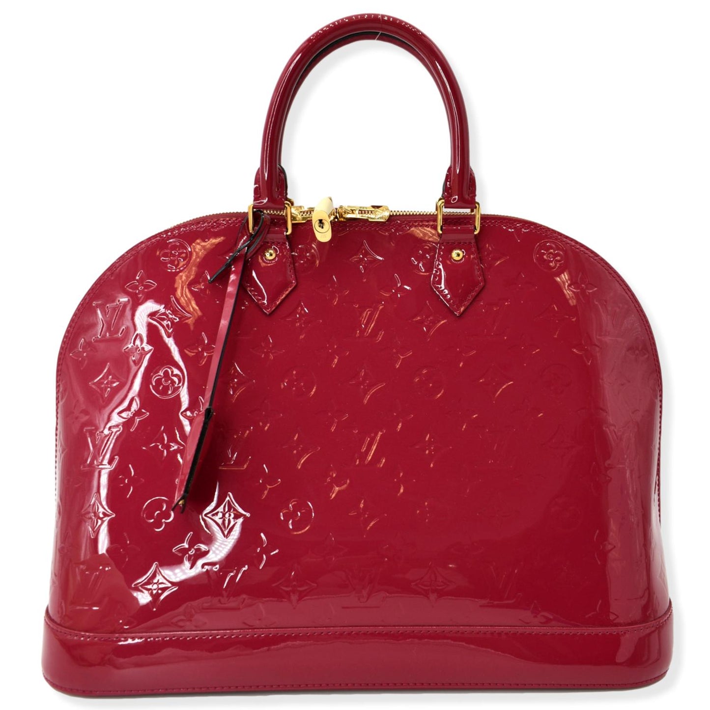 Louis Alma Gm Vernis Satchel Bag Leather Monogram Travel Bag