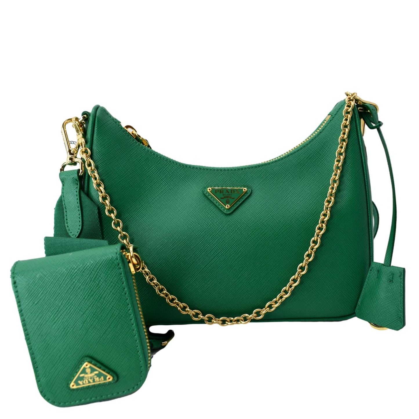 Prada Re Edition Shoulder Bag Leather Saffiano Green Re Edition Green
