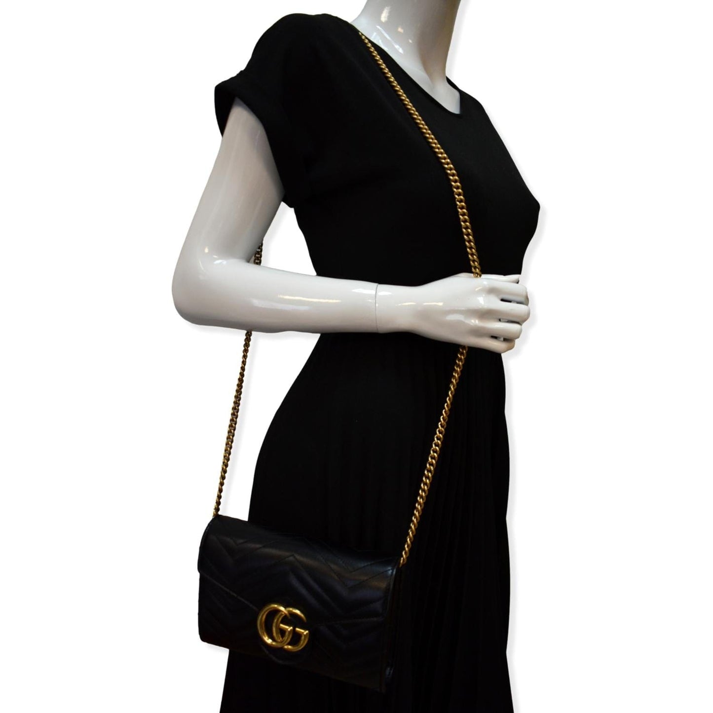 Gucci Marmont Mini Crossbody Bag Leather Matelasse