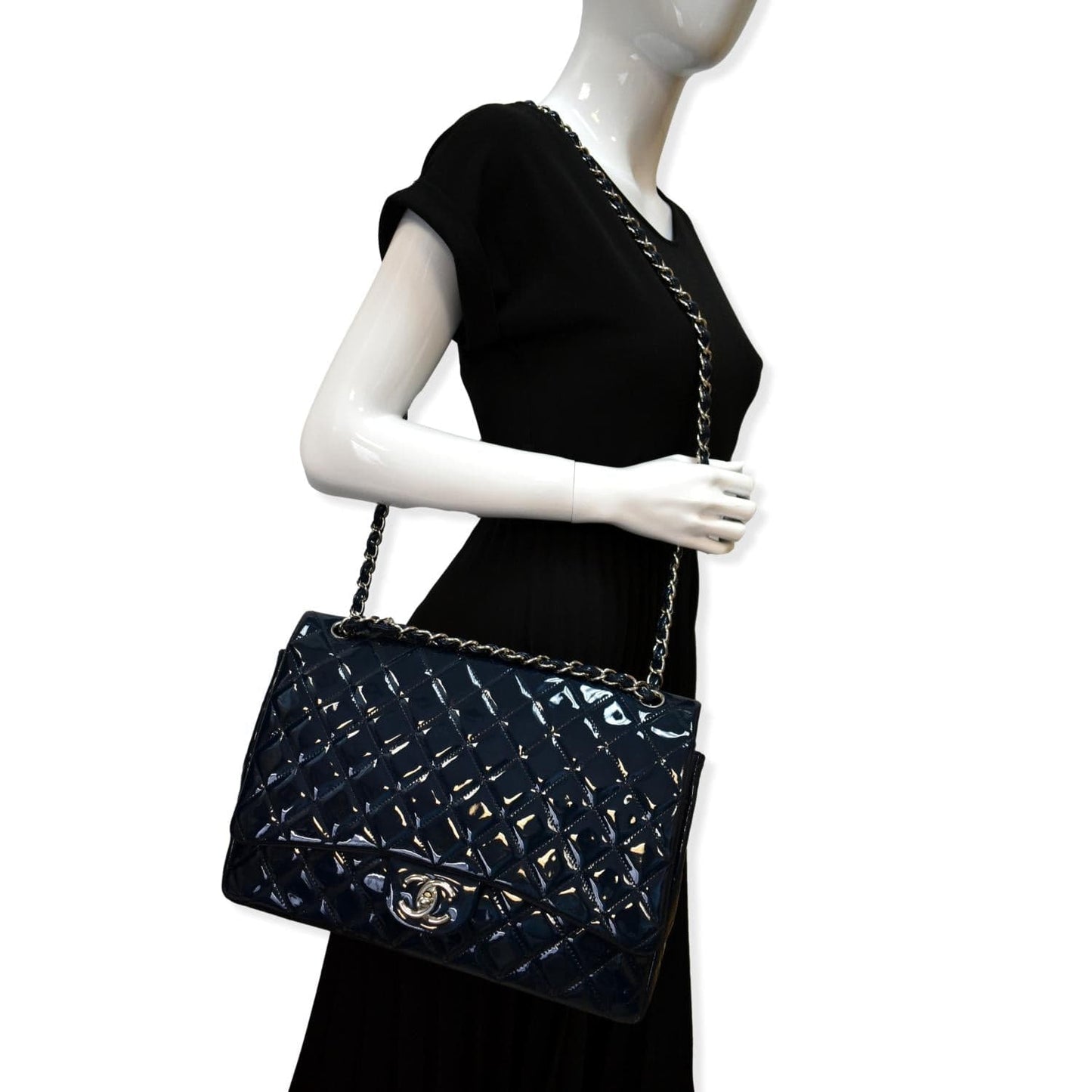 Chanel Classic Maxi Double New Rep Shoulder Bag Leather Quilted