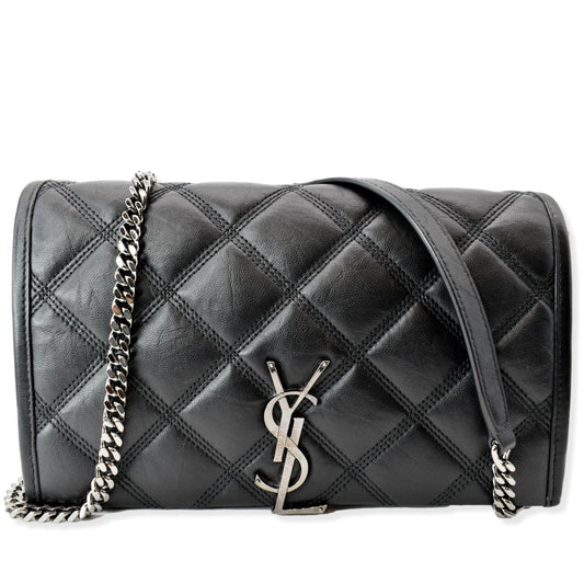 YSL Saint Laurent Saint Becky Crossbody Chain Bag Leather Quilted Crossbody Bag