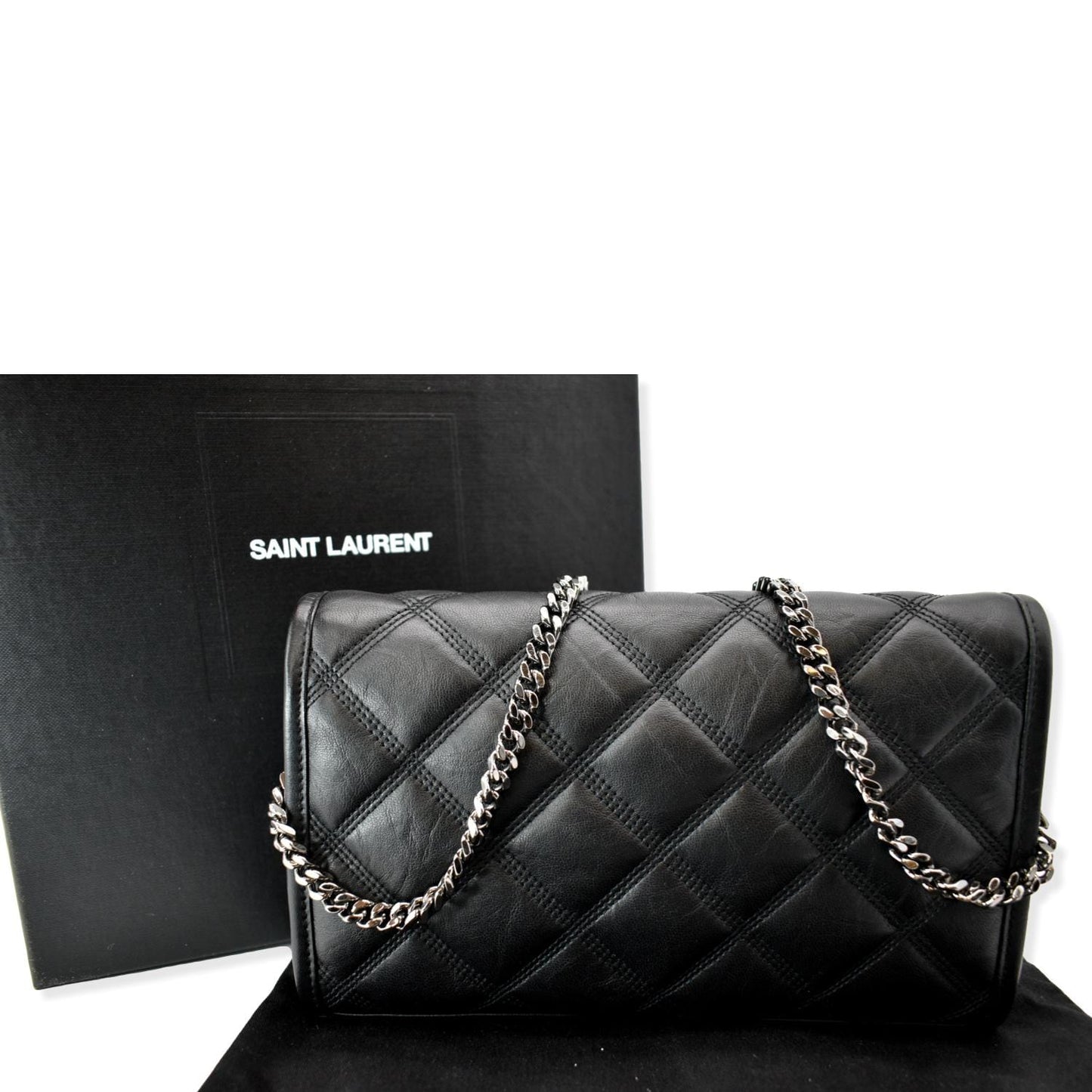 YSL Saint Laurent Saint Becky Crossbody Chain Bag Leather Quilted Crossbody Bag