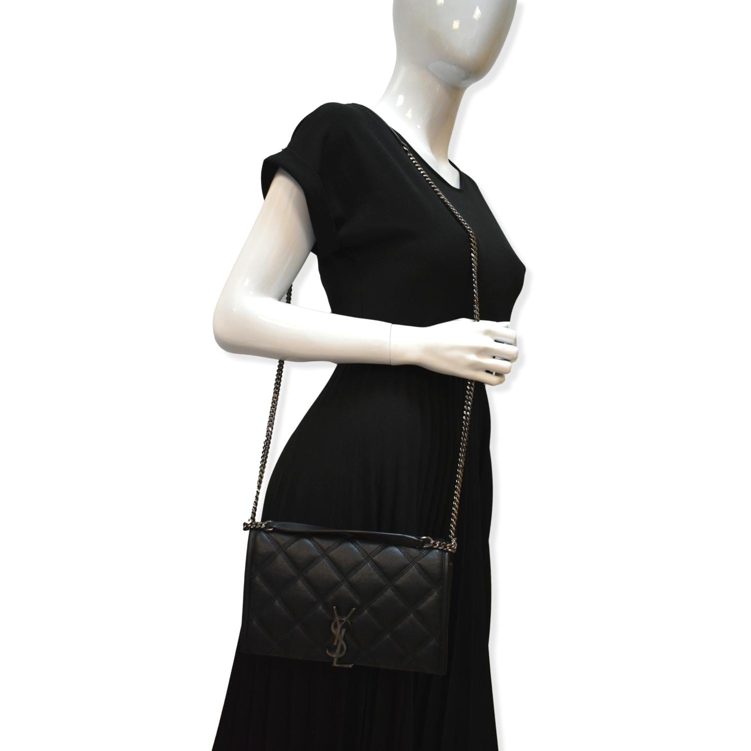 YSL Saint Laurent Saint Becky Crossbody Chain Bag Leather Quilted Crossbody Bag