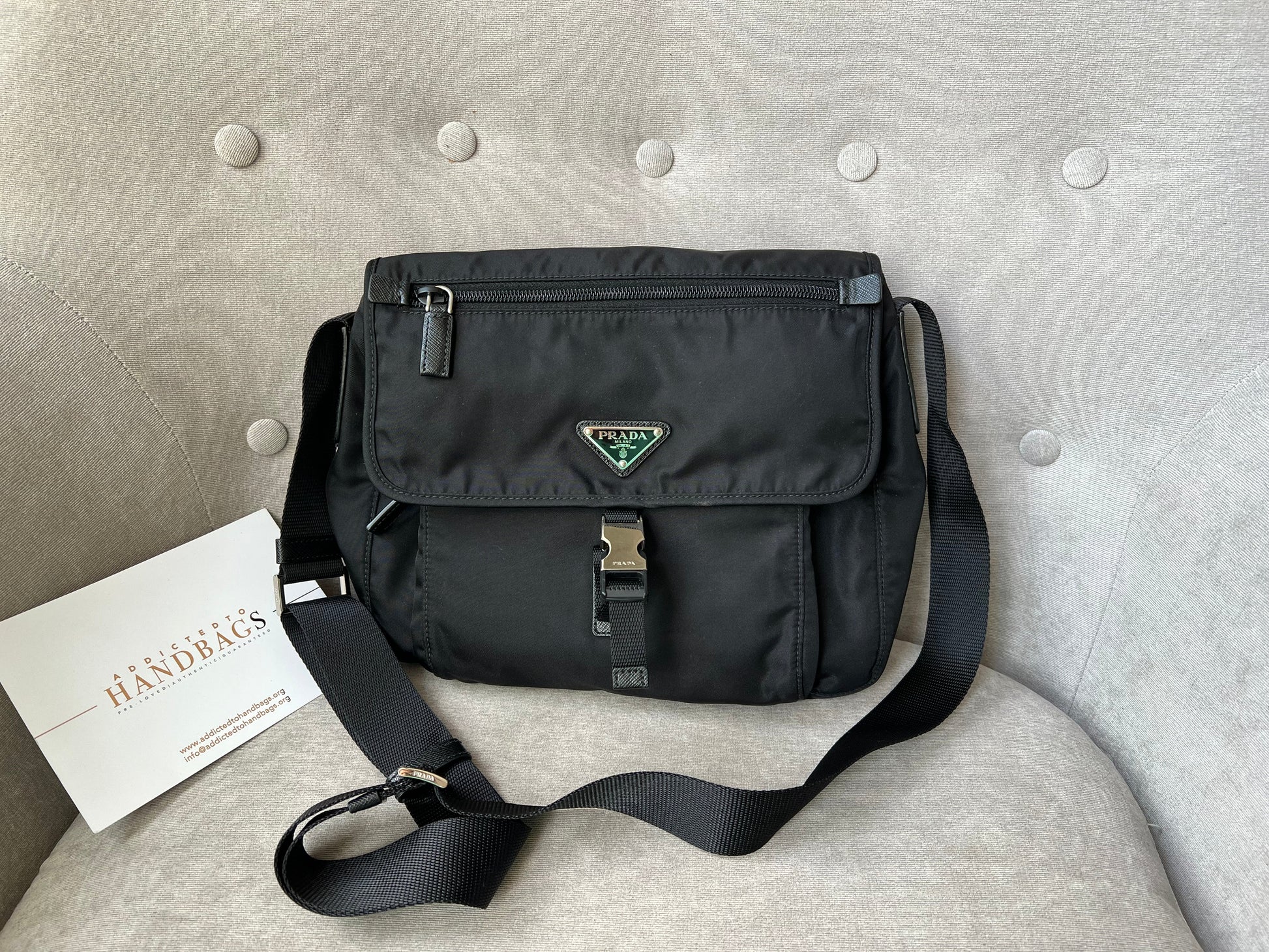Prada Prada Nylon Black Cross Body Satchel Crossbody Bag