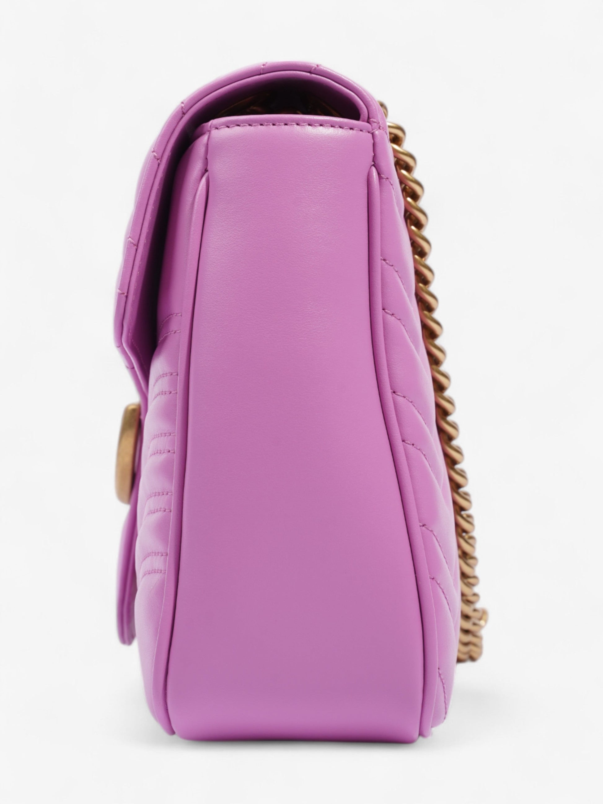 Gucci Marmont Light Purple Shoulder Bag Leather Matelasse