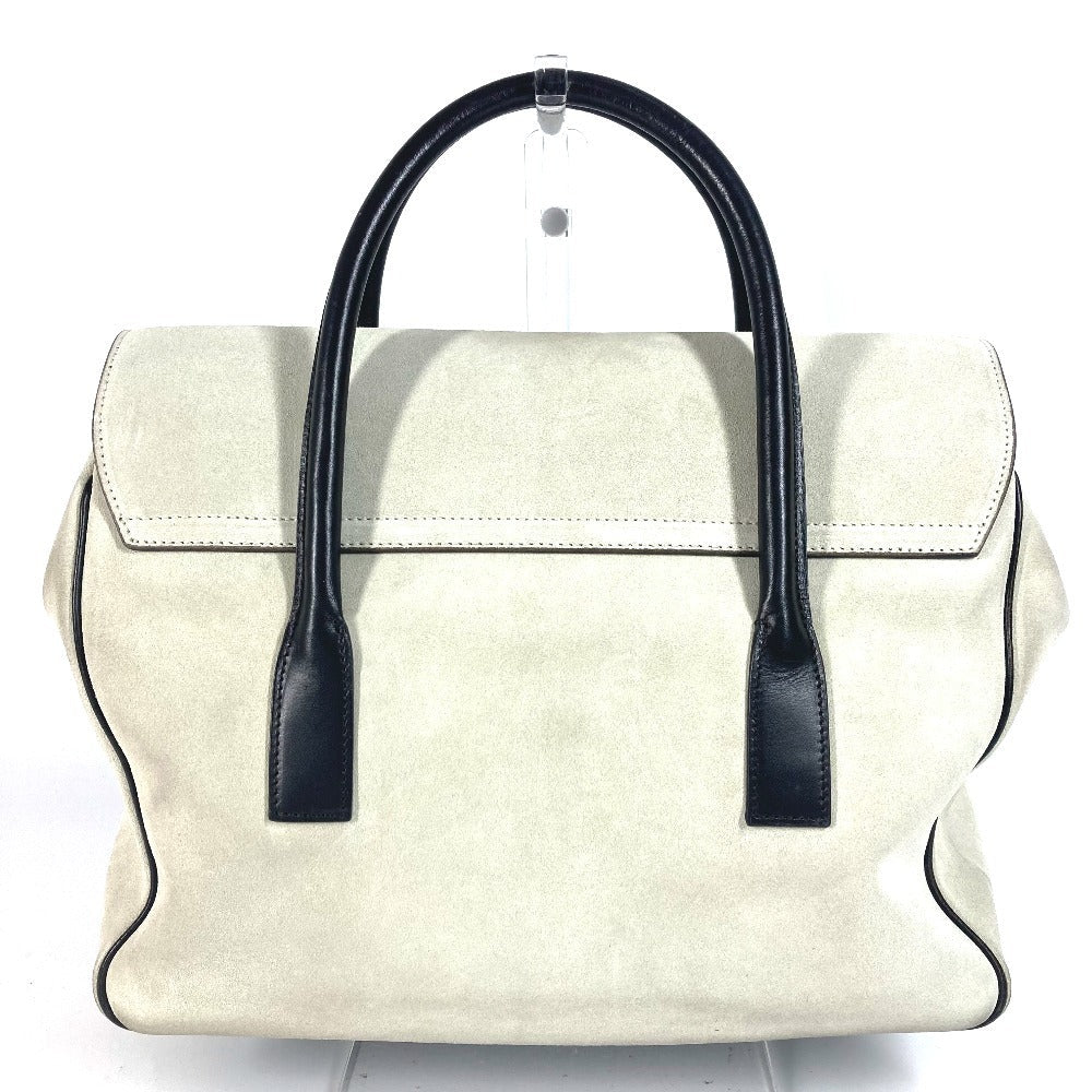 Gucci 000 Leather Suede Black Logo Handbag