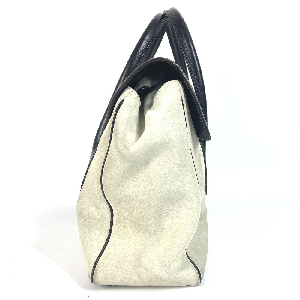 Gucci 000 Leather Suede Black Logo Handbag