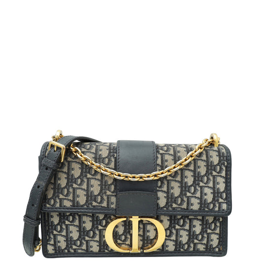 Dior Handbag Christian Oblique 30 Montaigne Shoulder Bag Blue Navy