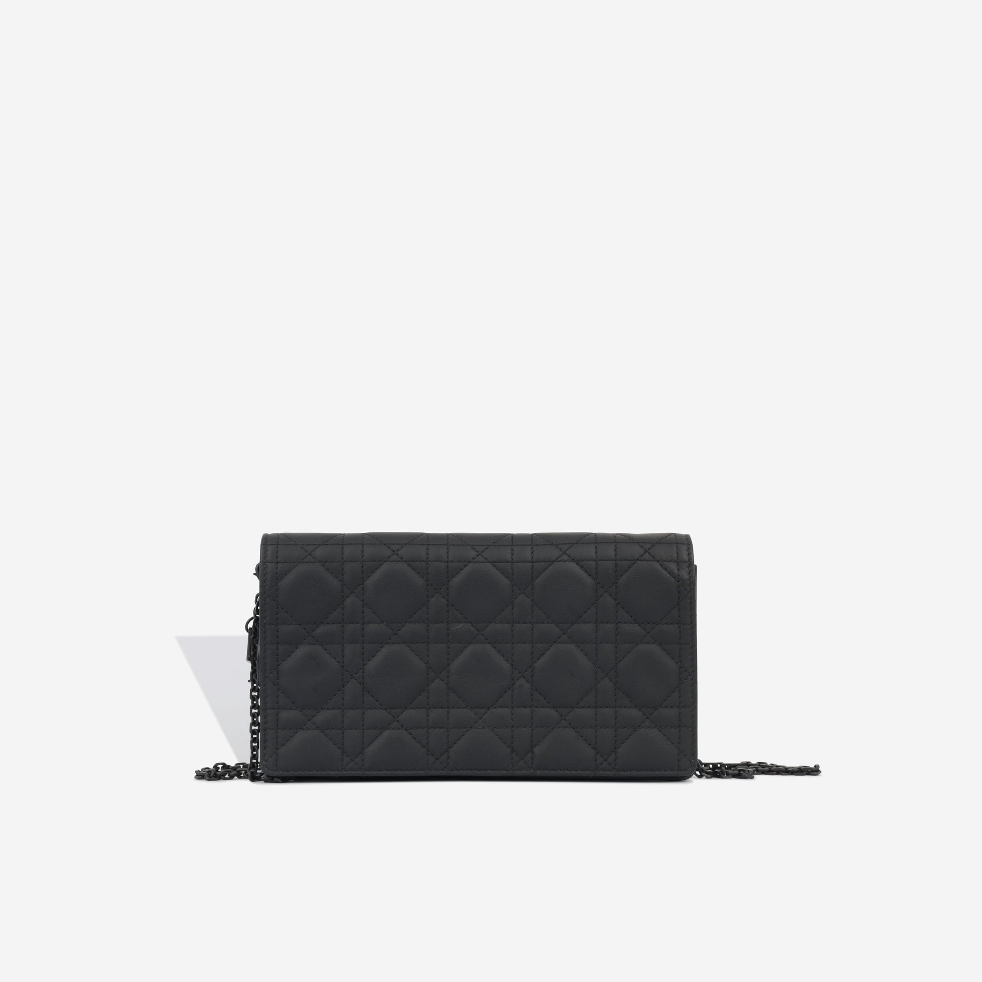 Dior Christian Lady Pouch Matte Crossbody Bag Black