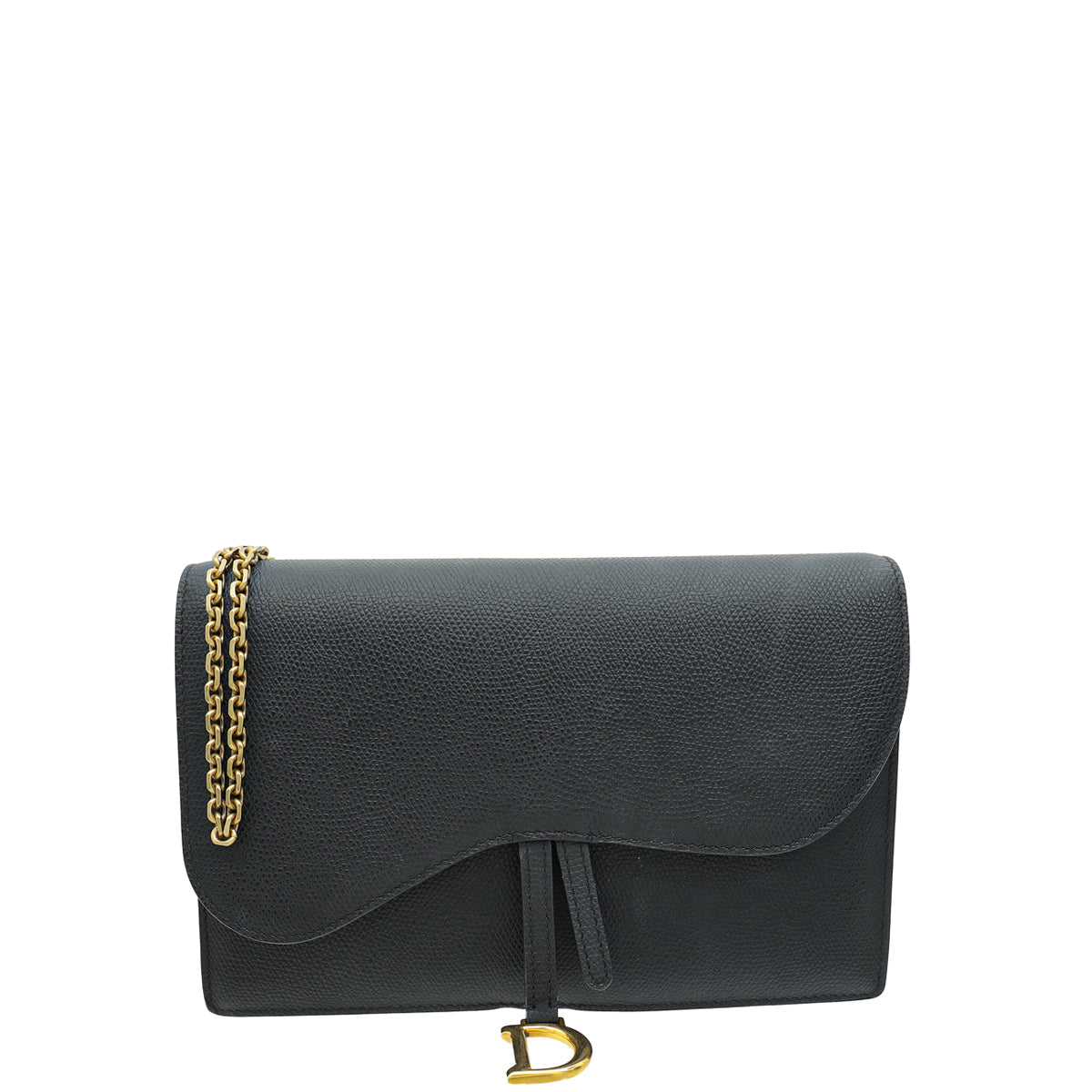 Dior Shoulder Bag Christian Saddle Wallet On Bag Black Chain