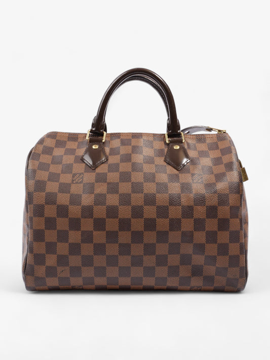 Louis Vuitton Speedy Ebene Coated 30 Canvas Coated Canvas Damier Apparel Coated Canvas