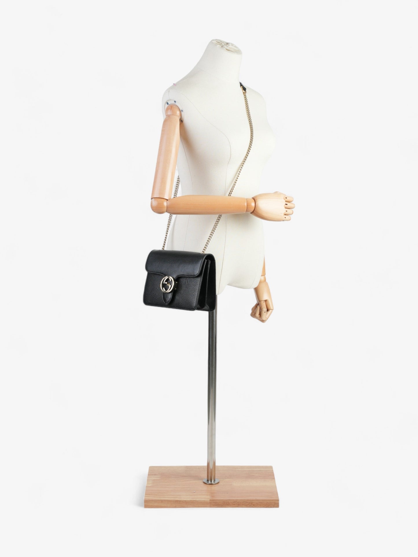 Gucci Interlocking Bag Leather Black Crossbody Bag