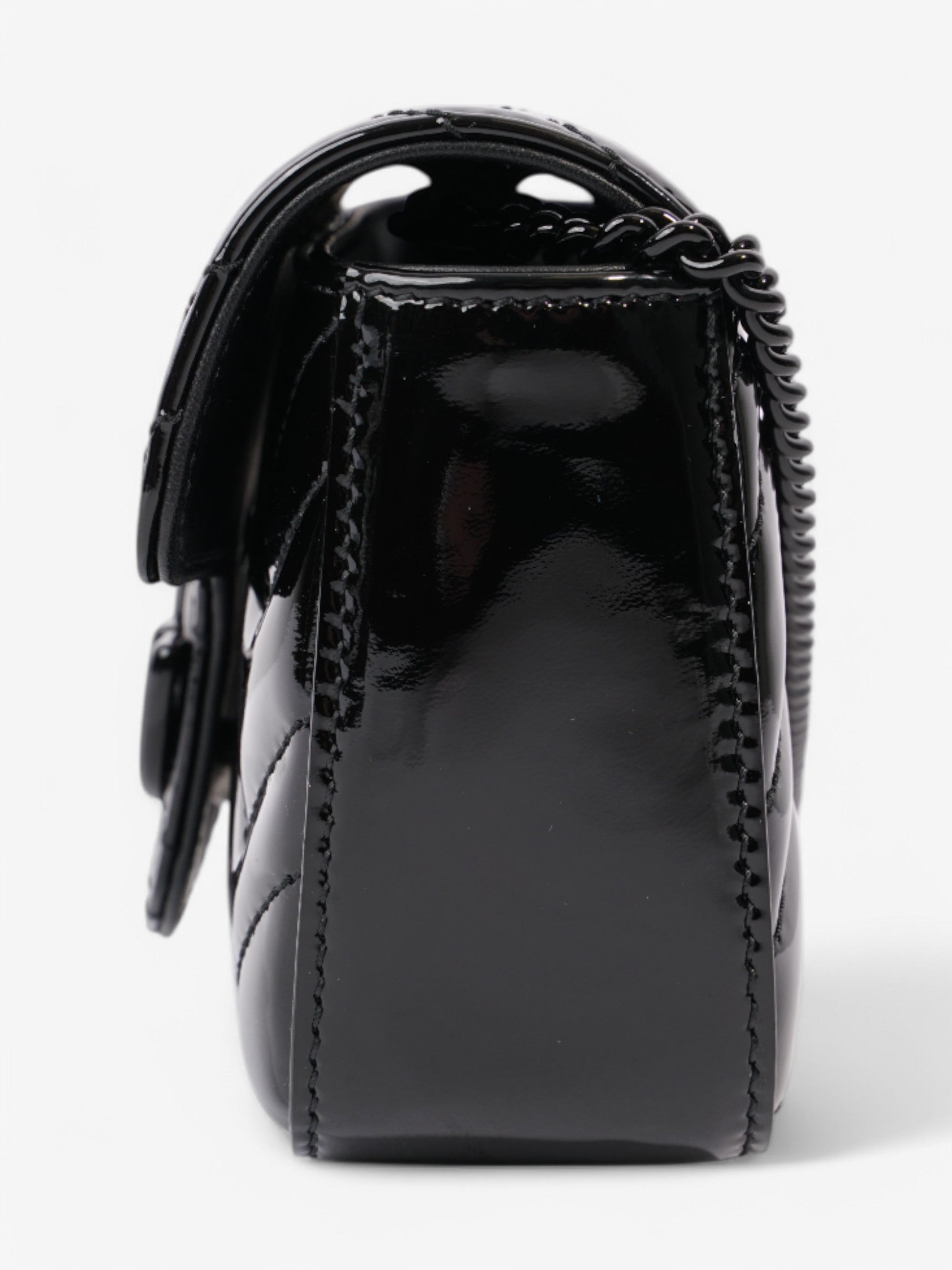 Gucci Marmont Patent Super Crossbody Bag Leather Black Mini 1