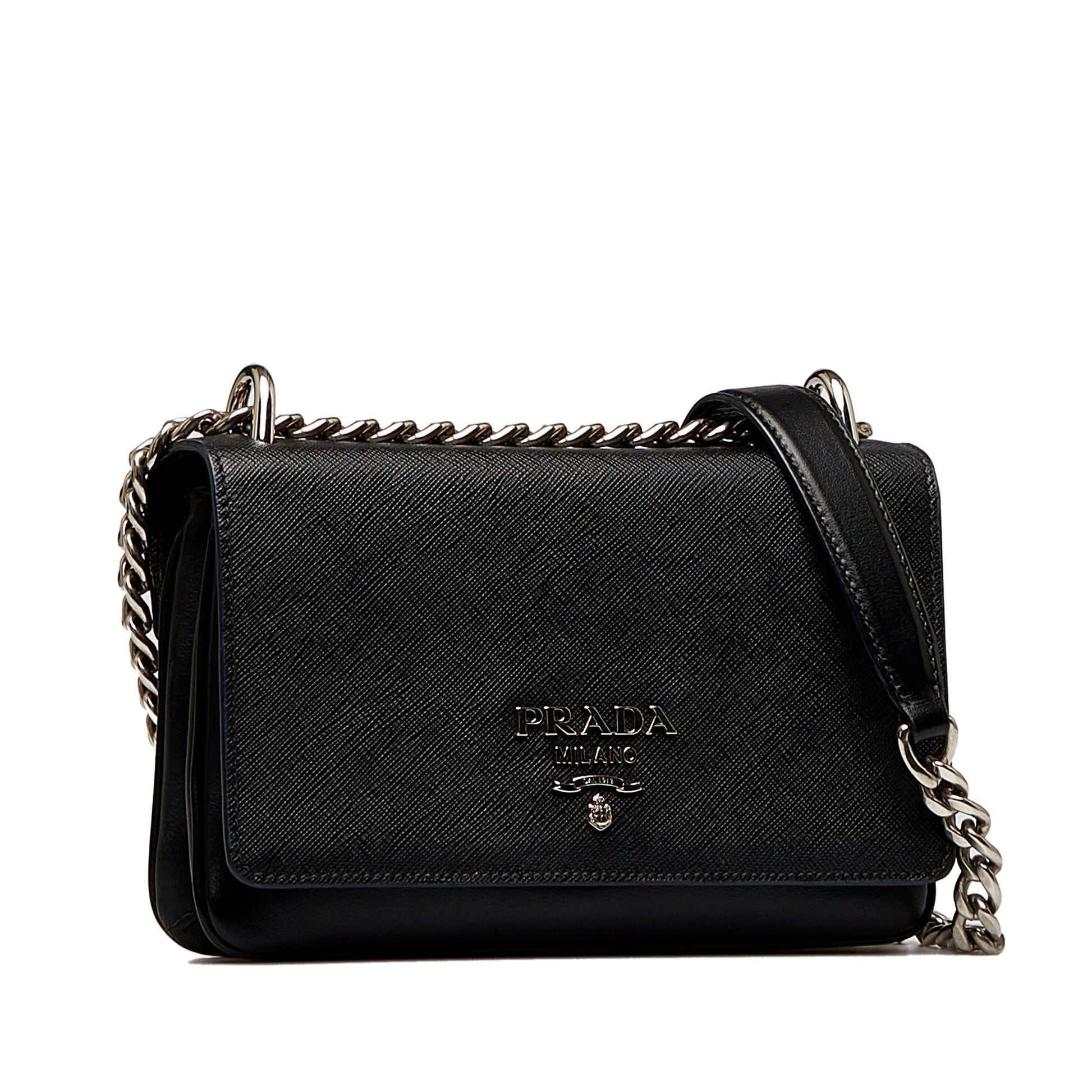 Prada And City Calf Crossbody Bag Saffiano Chain