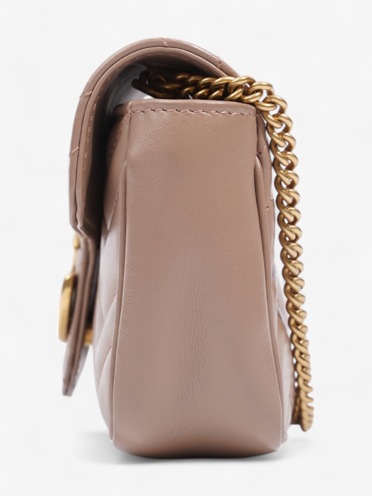 Gucci Marmont Rose Super Mini Crossbody Bag Leather Matelasse