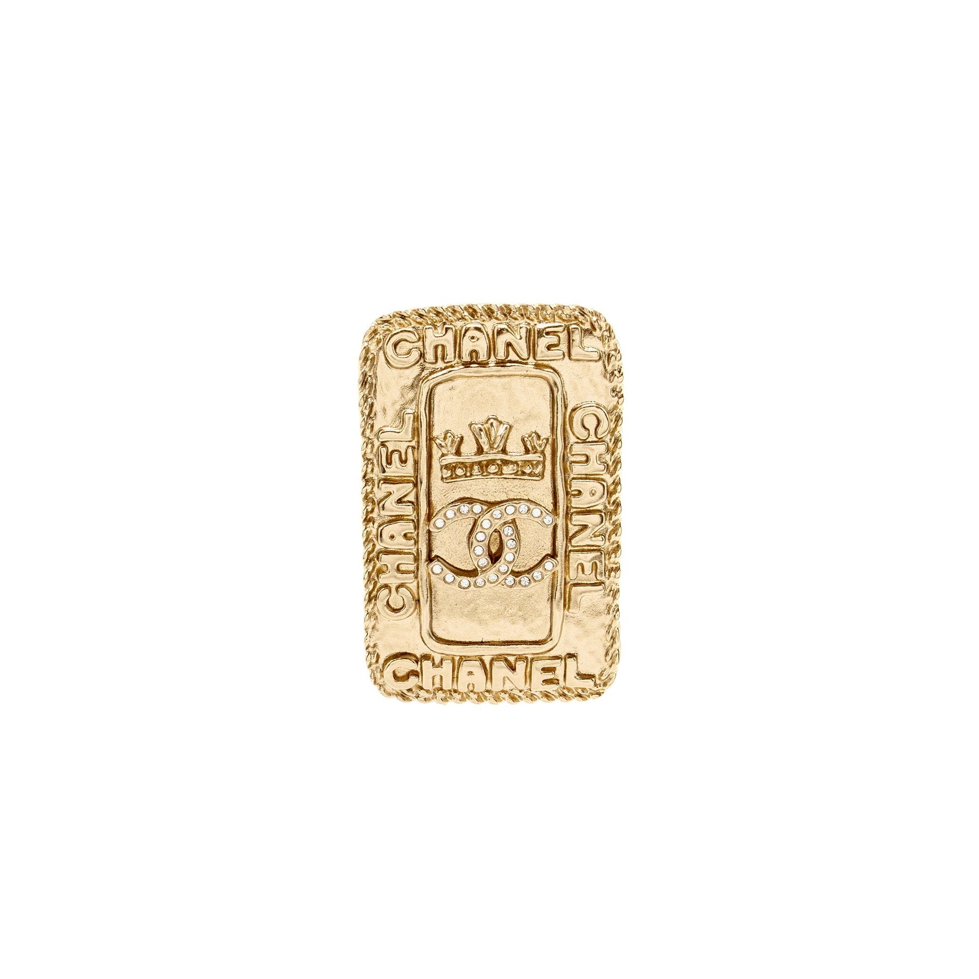Chanel CC LOGO CROWN Gold Handbag