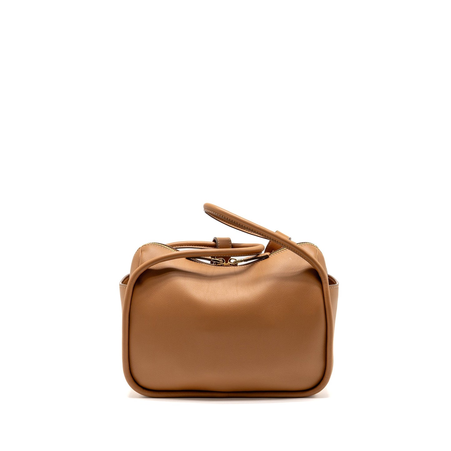 Prada Darling Handbag Calfskin Caramel Travel Bag