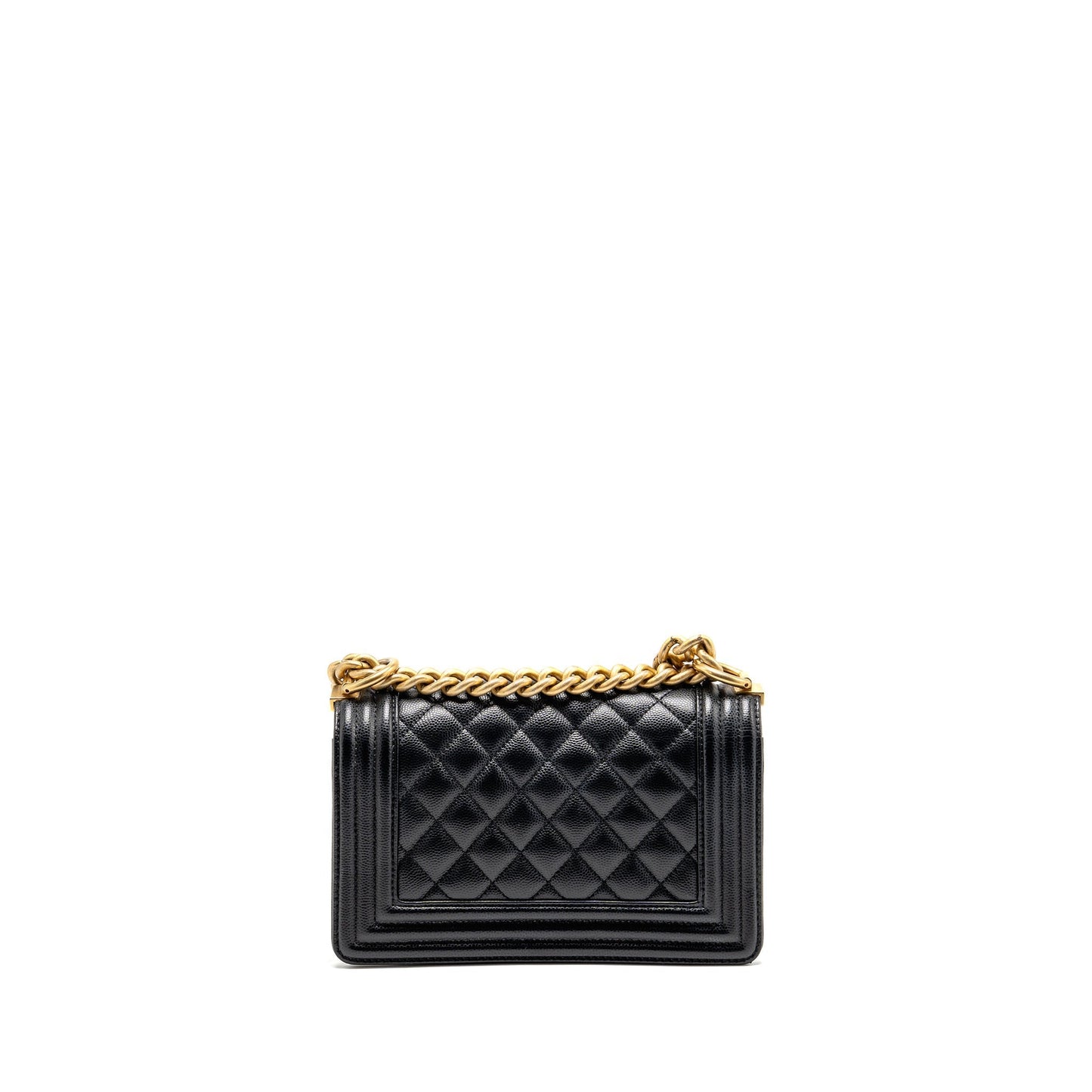 Chanel Boy Caviar GHW Microchip Black Small Handbag Microchip 1