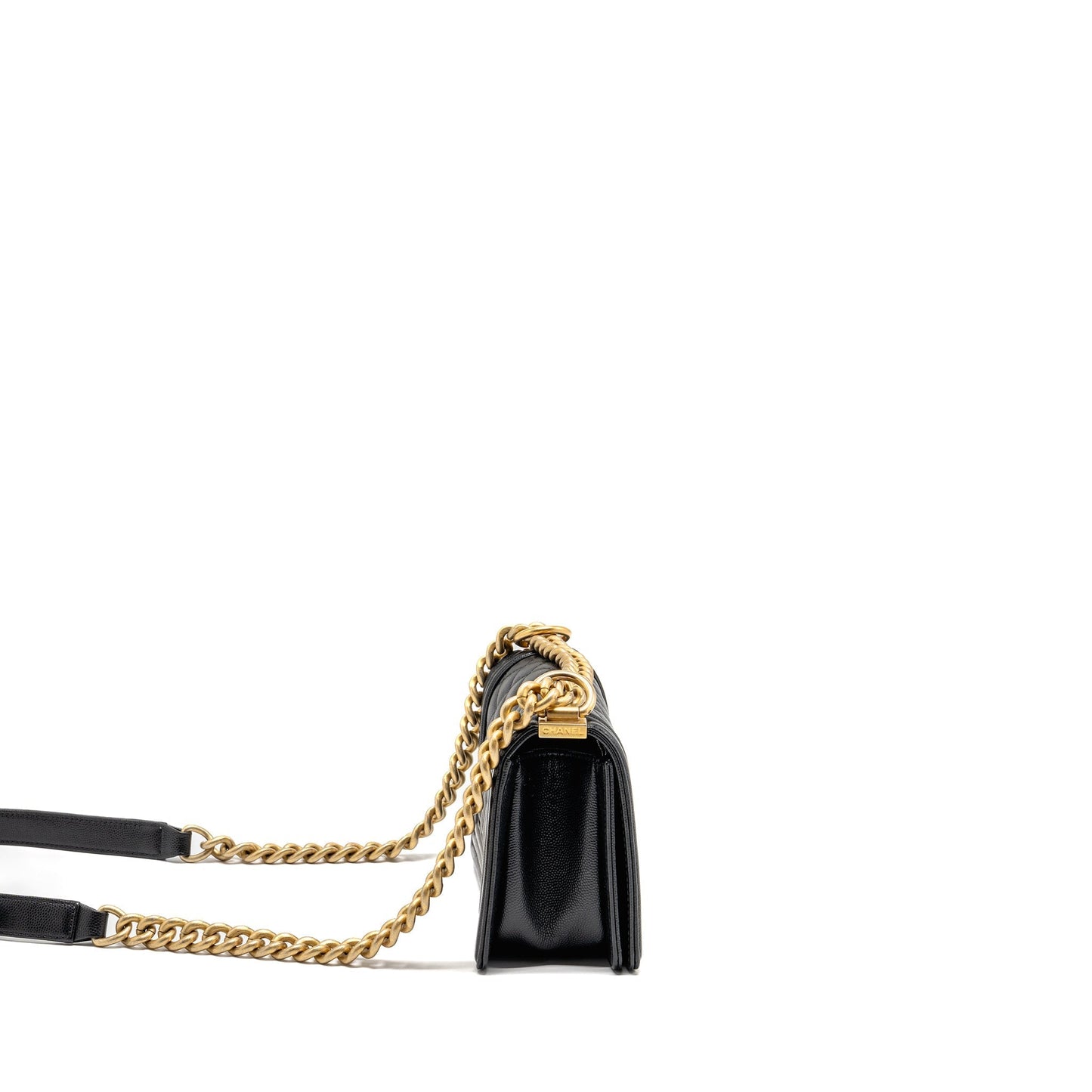 Chanel Boy Caviar GHW Microchip Black Small Handbag Microchip 1