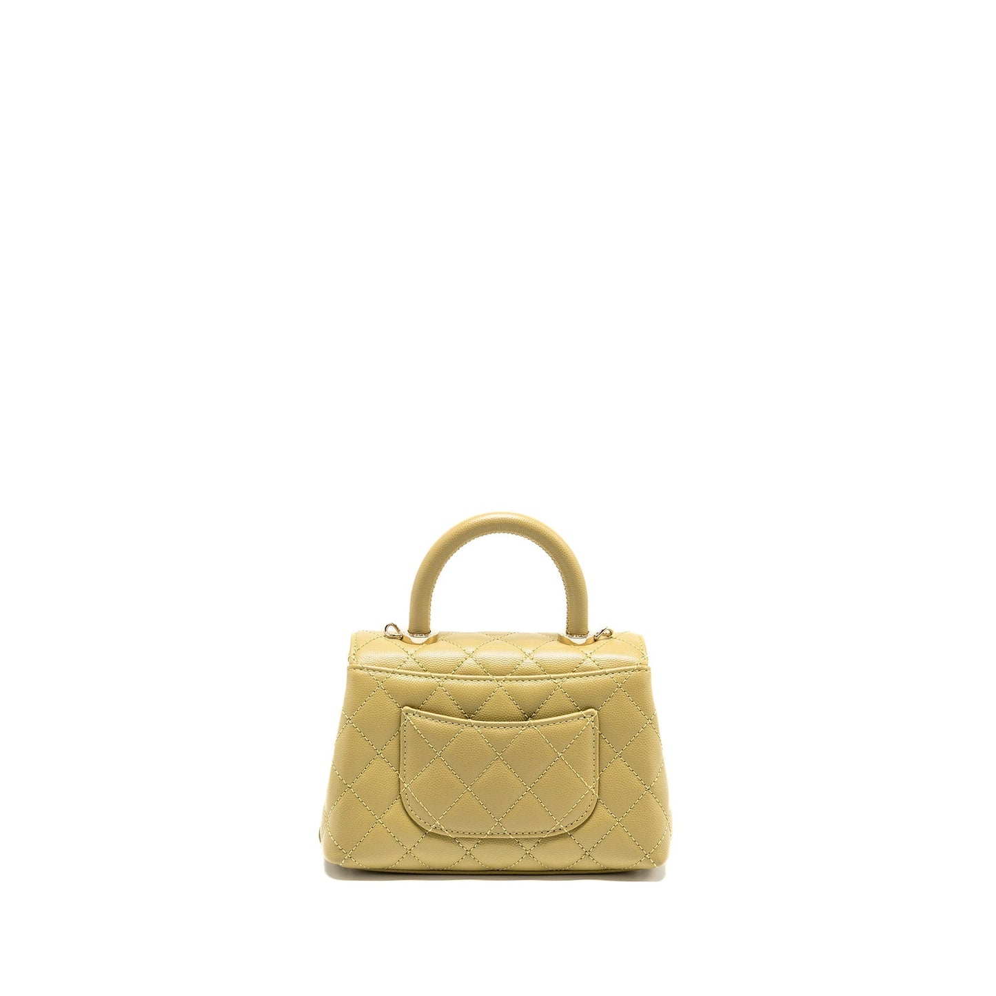 Chanel Coco Handle Caviar Light LGHW Microchip Green Mini Bag