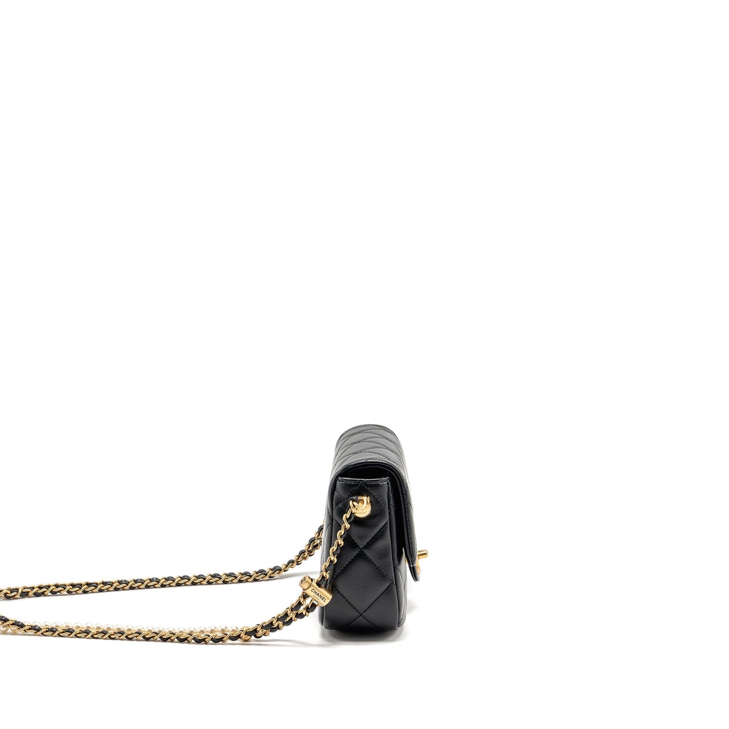 Chanel MY Perfect Flap Lambskin GHW Microchip Black Shoulder Bag Microchip 1