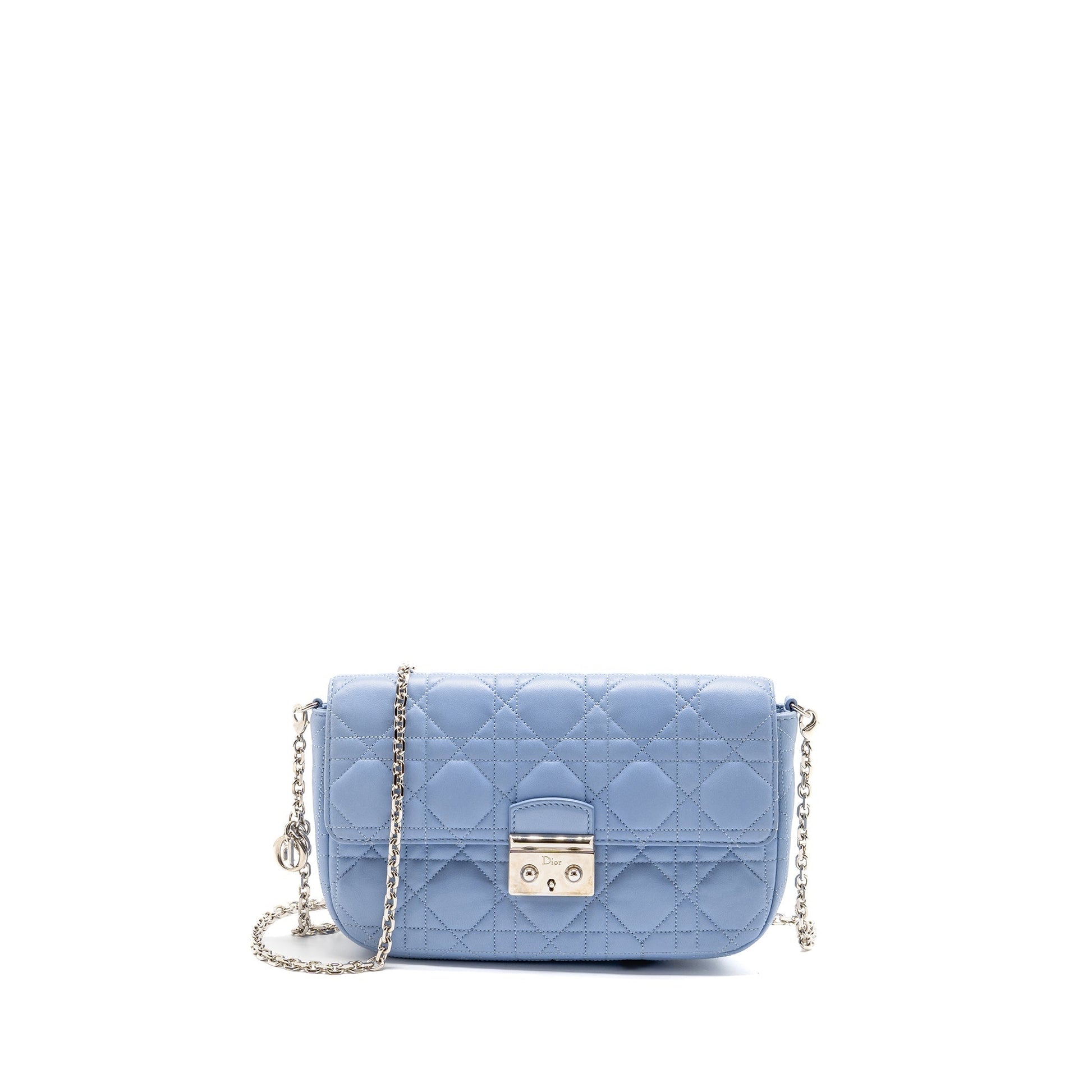 Dior Miss Crossbody Purse Lambskin Light Handbag Blue Crossbody Bag