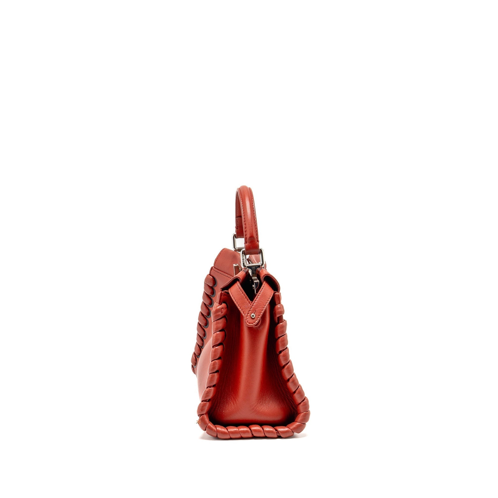 Fendi Peekaboo Whipstitch Bloody Mary Handbag Lambskin Mini Travel Bag
