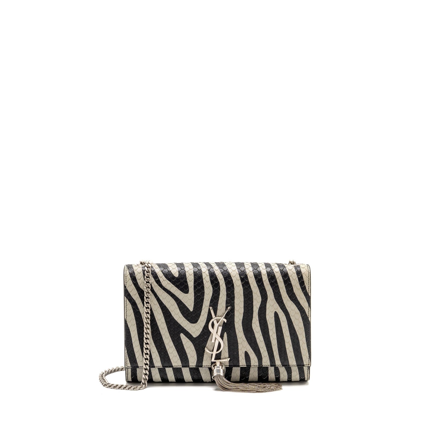 YSL Saint Laurent Medium Kate Mini Purse With Tassel Embossed Leather Black Shoulder Bag